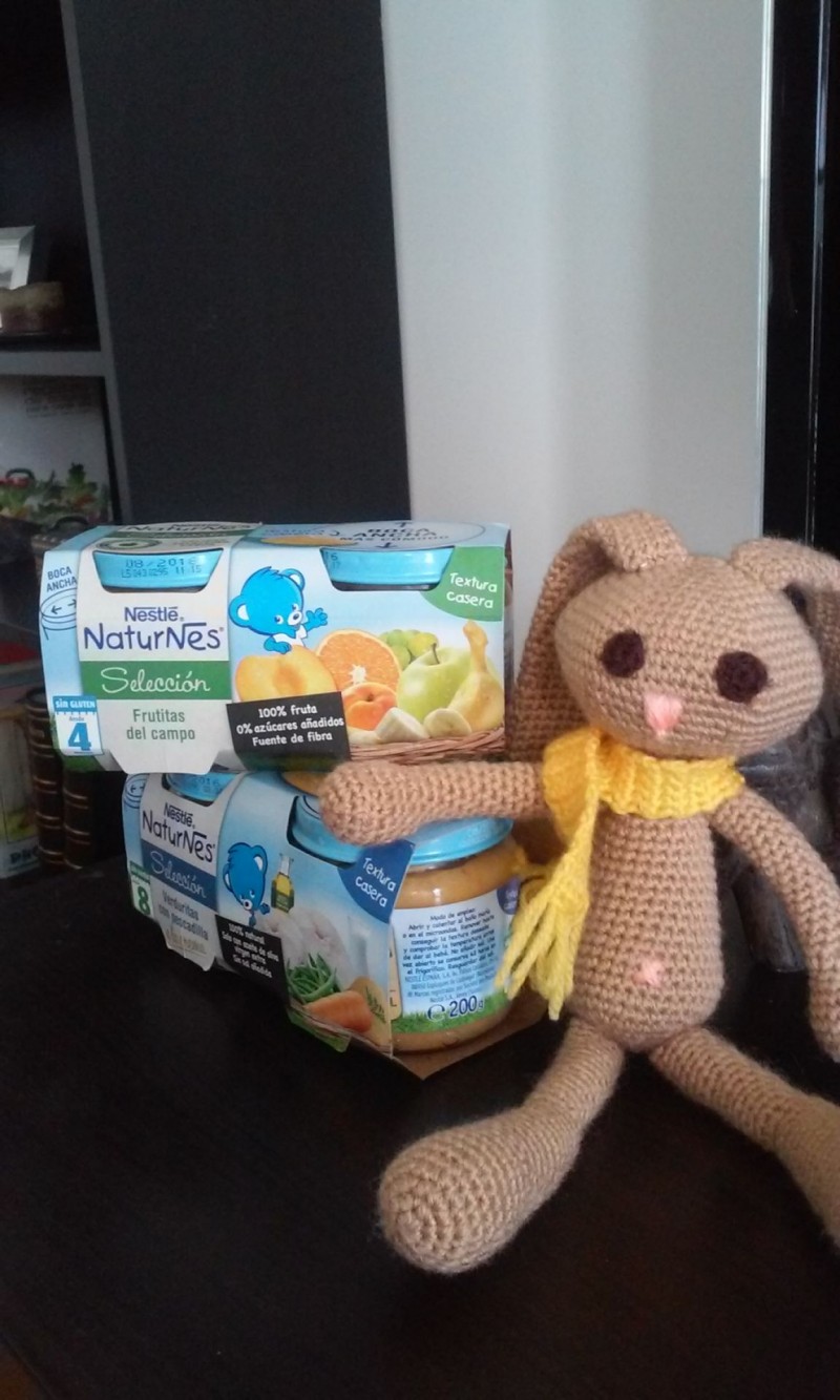 Con su peluche favorito