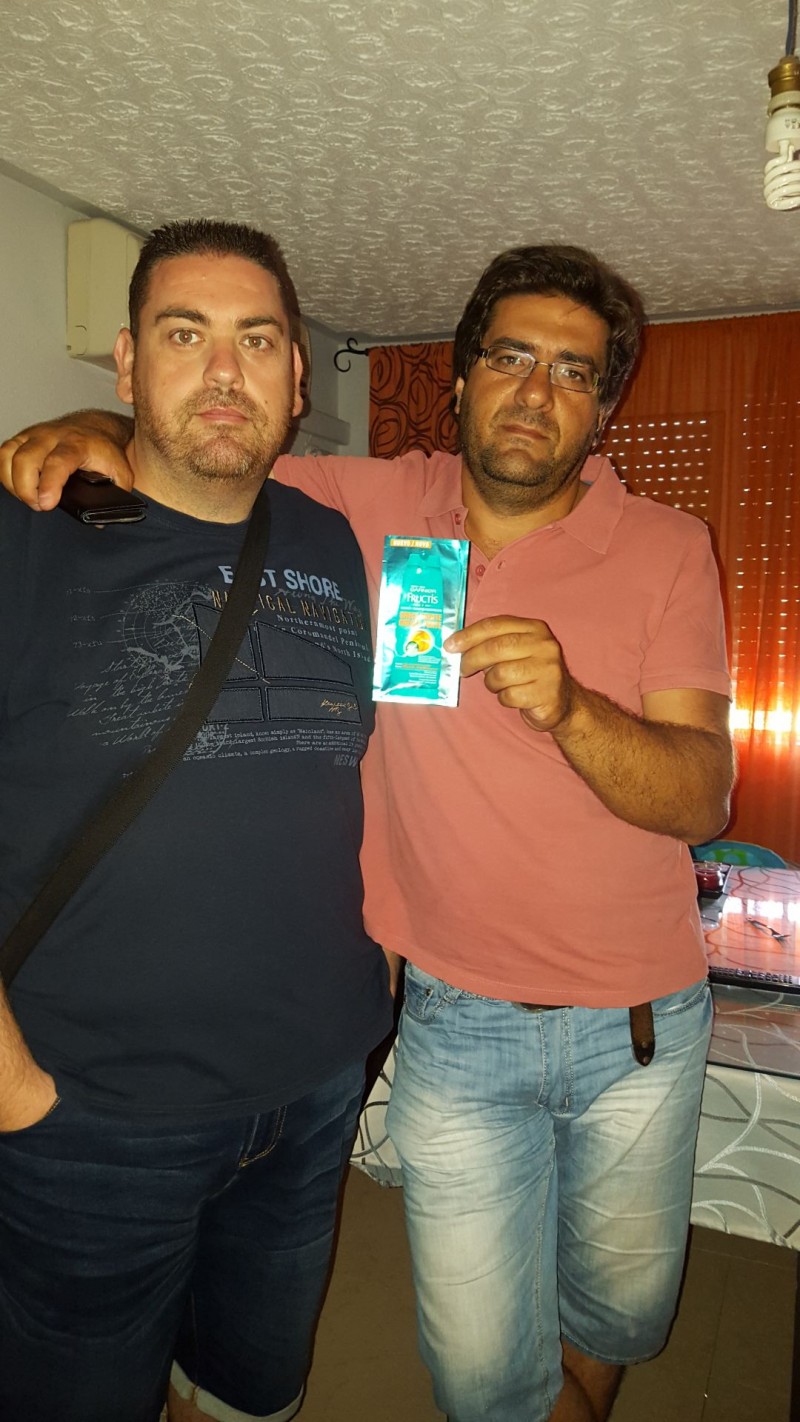 con mi cuñado de visita