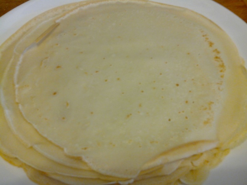 Crepes para fazer com queijo e fiambre ou para acompanhar um gelado.