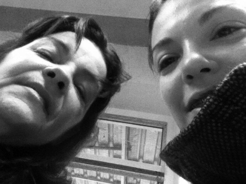 Com a mamã
