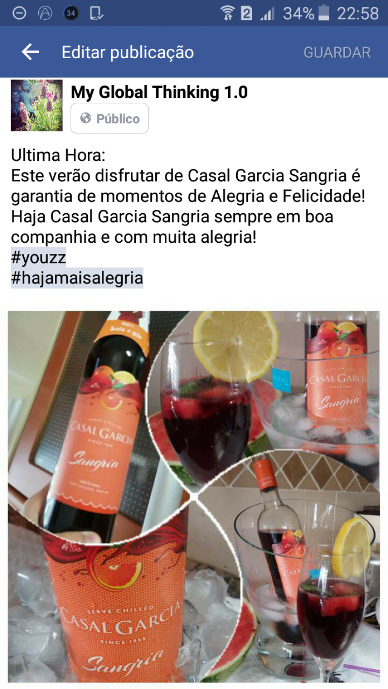 Casal Garcia Sangria garantia de Alegria!