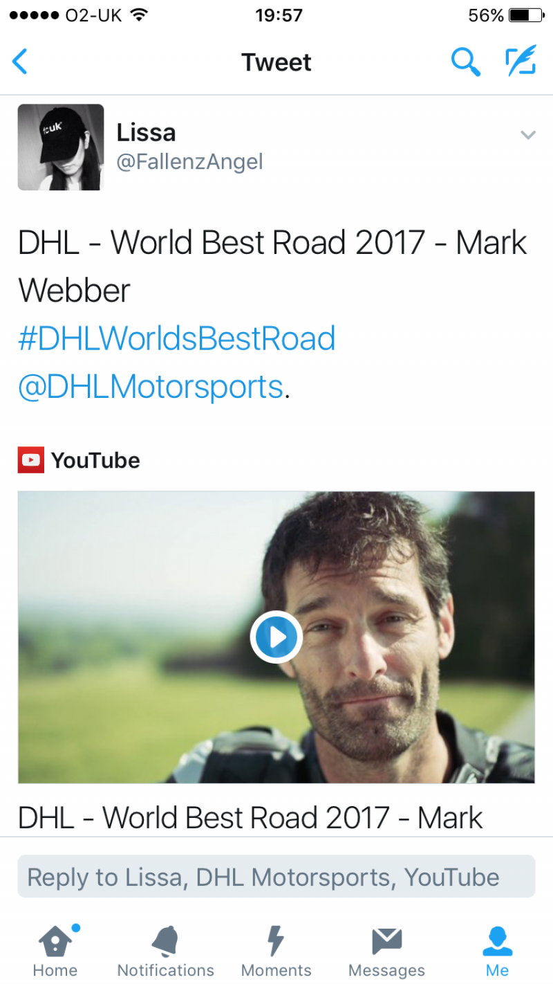 DHL World Best Road 2017 Mark Webber