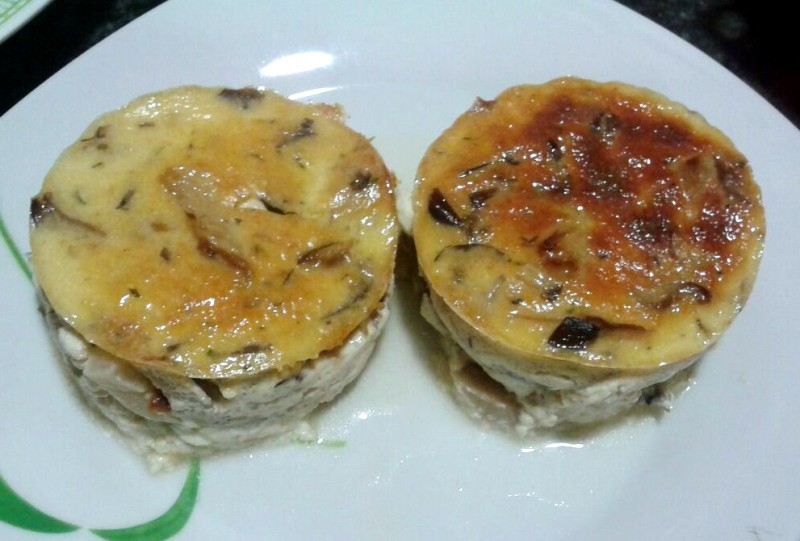Flan de setas con queso Finas Lonchas Angulo a la Pimienta